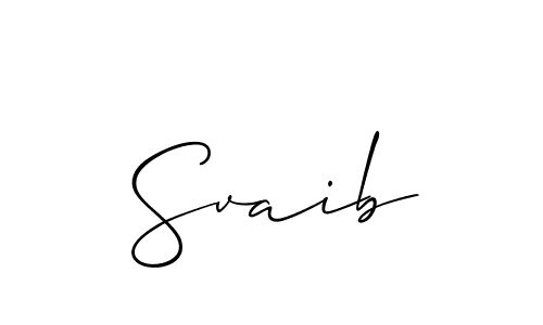 Svaib stylish signature style. Best Handwritten Sign (Allison_Script) for my name. Handwritten Signature Collection Ideas for my name Svaib. Svaib signature style 2 images and pictures png