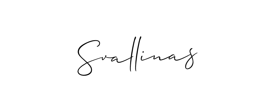 Design your own signature with our free online signature maker. With this signature software, you can create a handwritten (Allison_Script) signature for name Svallinas. Svallinas signature style 2 images and pictures png