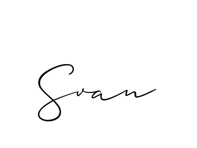 How to Draw Svan signature style? Allison_Script is a latest design signature styles for name Svan. Svan signature style 2 images and pictures png