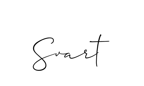 Best and Professional Signature Style for Svart. Allison_Script Best Signature Style Collection. Svart signature style 2 images and pictures png