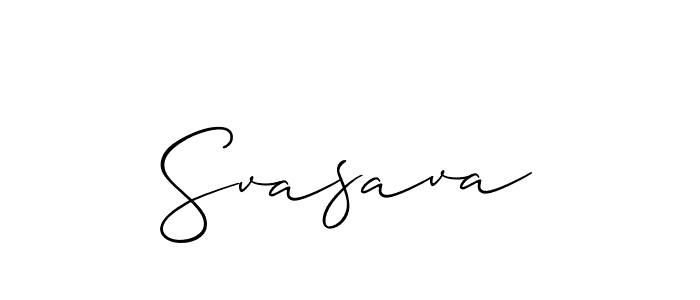 Make a beautiful signature design for name Svasava. With this signature (Allison_Script) style, you can create a handwritten signature for free. Svasava signature style 2 images and pictures png