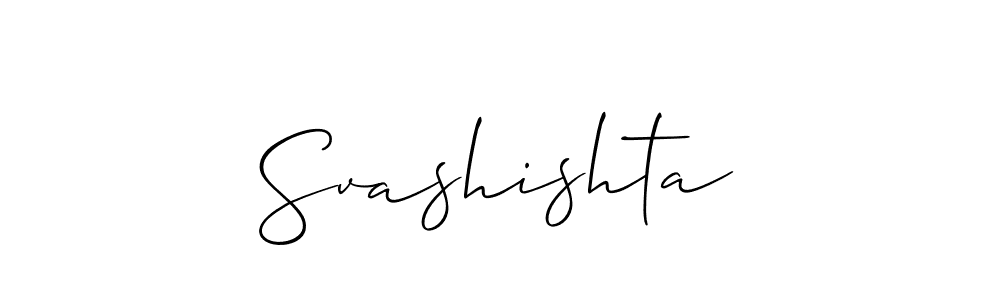 Also You can easily find your signature by using the search form. We will create Svashishta name handwritten signature images for you free of cost using Allison_Script sign style. Svashishta signature style 2 images and pictures png