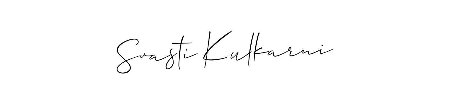 See photos of Svasti Kulkarni official signature by Spectra . Check more albums & portfolios. Read reviews & check more about Allison_Script font. Svasti Kulkarni signature style 2 images and pictures png