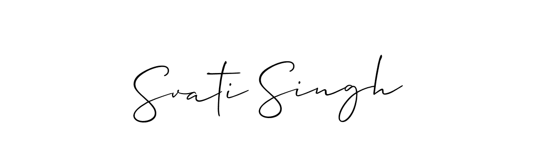 Svati Singh stylish signature style. Best Handwritten Sign (Allison_Script) for my name. Handwritten Signature Collection Ideas for my name Svati Singh. Svati Singh signature style 2 images and pictures png