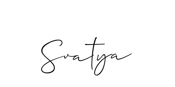 Best and Professional Signature Style for Svatya. Allison_Script Best Signature Style Collection. Svatya signature style 2 images and pictures png