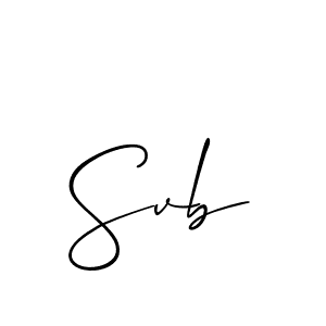 Best and Professional Signature Style for Svb. Allison_Script Best Signature Style Collection. Svb signature style 2 images and pictures png