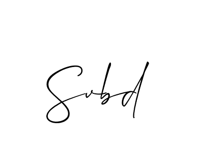 Design your own signature with our free online signature maker. With this signature software, you can create a handwritten (Allison_Script) signature for name Svbd. Svbd signature style 2 images and pictures png