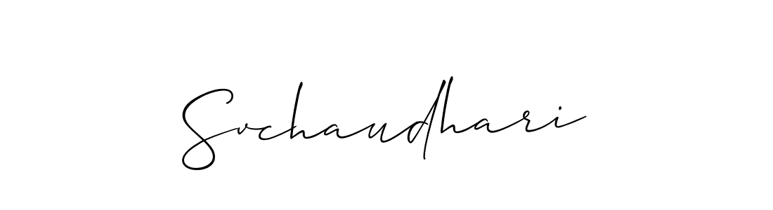 How to make Svchaudhari signature? Allison_Script is a professional autograph style. Create handwritten signature for Svchaudhari name. Svchaudhari signature style 2 images and pictures png