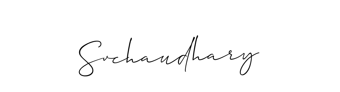 Design your own signature with our free online signature maker. With this signature software, you can create a handwritten (Allison_Script) signature for name Svchaudhary. Svchaudhary signature style 2 images and pictures png