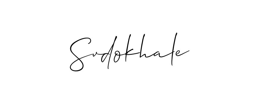 How to Draw Svdokhale signature style? Allison_Script is a latest design signature styles for name Svdokhale. Svdokhale signature style 2 images and pictures png