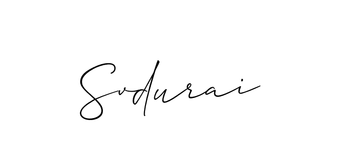 How to make Svdurai signature? Allison_Script is a professional autograph style. Create handwritten signature for Svdurai name. Svdurai signature style 2 images and pictures png