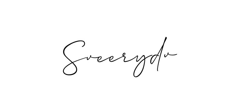 Similarly Allison_Script is the best handwritten signature design. Signature creator online .You can use it as an online autograph creator for name Sveerydv. Sveerydv signature style 2 images and pictures png