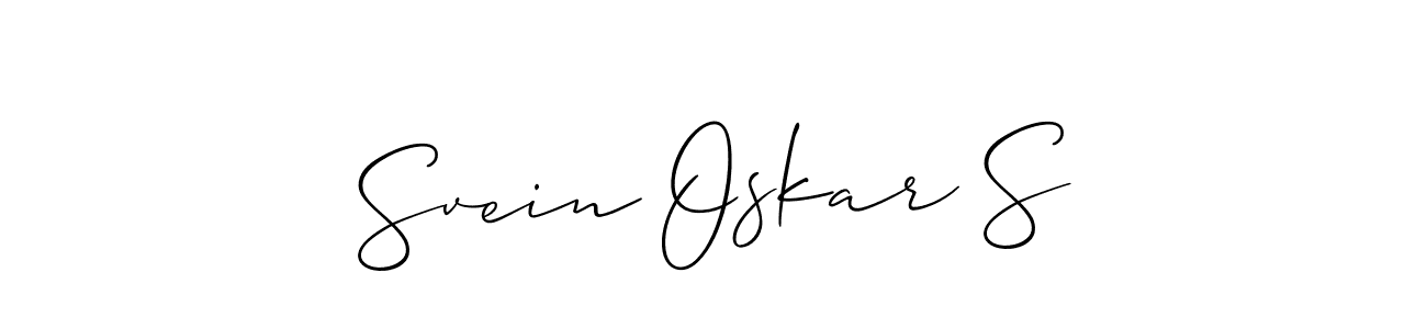 Design your own signature with our free online signature maker. With this signature software, you can create a handwritten (Allison_Script) signature for name Svein Oskar S. Svein Oskar S signature style 2 images and pictures png