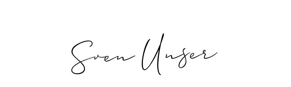 Design your own signature with our free online signature maker. With this signature software, you can create a handwritten (Allison_Script) signature for name Sven Unser. Sven Unser signature style 2 images and pictures png