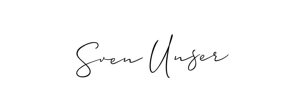 Design your own signature with our free online signature maker. With this signature software, you can create a handwritten (Allison_Script) signature for name Sven Unser. Sven Unser signature style 2 images and pictures png