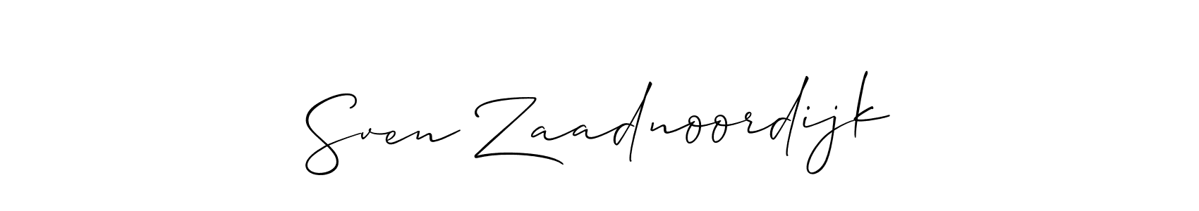 You should practise on your own different ways (Allison_Script) to write your name (Sven Zaadnoordijk) in signature. don't let someone else do it for you. Sven Zaadnoordijk signature style 2 images and pictures png