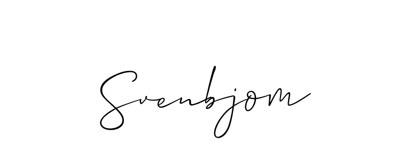 It looks lik you need a new signature style for name Svenbjom. Design unique handwritten (Allison_Script) signature with our free signature maker in just a few clicks. Svenbjom signature style 2 images and pictures png
