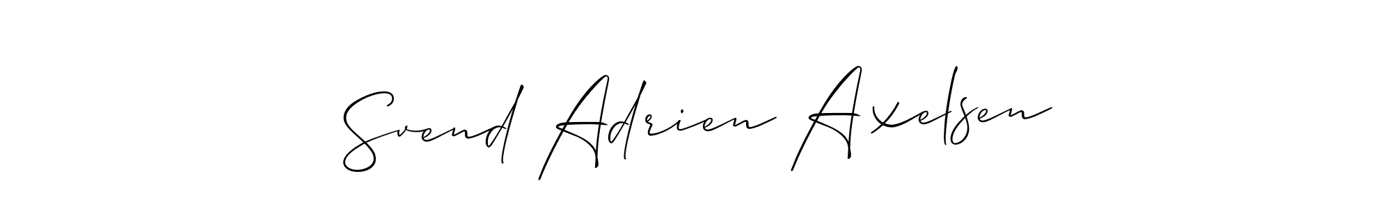Svend Adrien Axelsen stylish signature style. Best Handwritten Sign (Allison_Script) for my name. Handwritten Signature Collection Ideas for my name Svend Adrien Axelsen. Svend Adrien Axelsen signature style 2 images and pictures png
