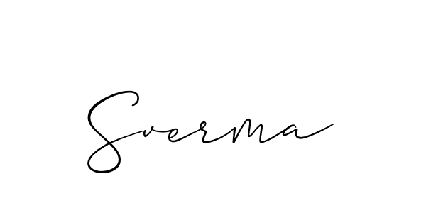 Make a beautiful signature design for name Sverma. With this signature (Allison_Script) style, you can create a handwritten signature for free. Sverma signature style 2 images and pictures png