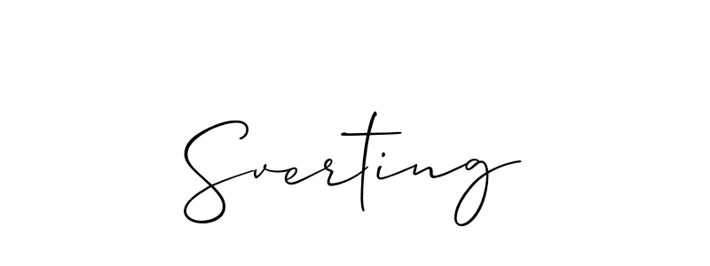 Create a beautiful signature design for name Sverting. With this signature (Allison_Script) fonts, you can make a handwritten signature for free. Sverting signature style 2 images and pictures png