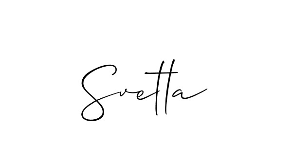 Svetla stylish signature style. Best Handwritten Sign (Allison_Script) for my name. Handwritten Signature Collection Ideas for my name Svetla. Svetla signature style 2 images and pictures png