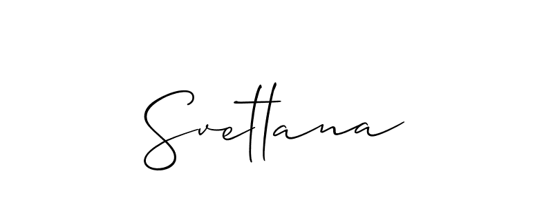 Also we have Svetlana name is the best signature style. Create professional handwritten signature collection using Allison_Script autograph style. Svetlana signature style 2 images and pictures png