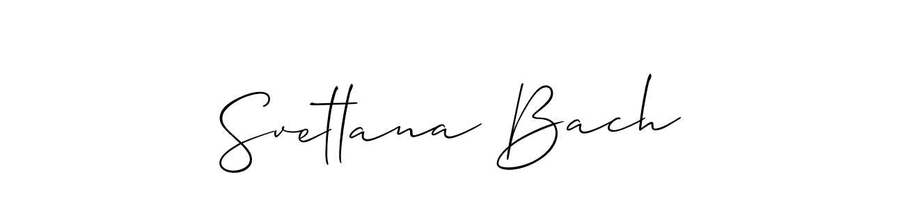 Make a beautiful signature design for name Svetlana Bach. Use this online signature maker to create a handwritten signature for free. Svetlana Bach signature style 2 images and pictures png