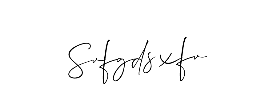 Svfgdsxfv stylish signature style. Best Handwritten Sign (Allison_Script) for my name. Handwritten Signature Collection Ideas for my name Svfgdsxfv. Svfgdsxfv signature style 2 images and pictures png