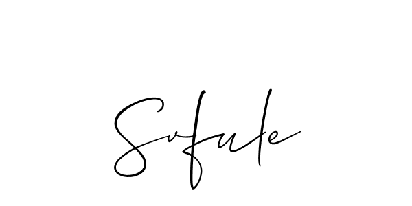 Similarly Allison_Script is the best handwritten signature design. Signature creator online .You can use it as an online autograph creator for name Svfule. Svfule signature style 2 images and pictures png