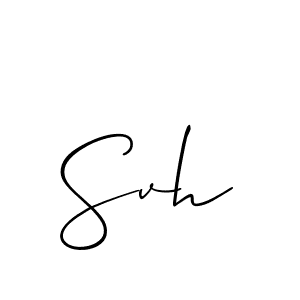 How to make Svh signature? Allison_Script is a professional autograph style. Create handwritten signature for Svh name. Svh signature style 2 images and pictures png