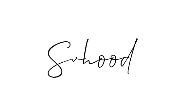 Similarly Allison_Script is the best handwritten signature design. Signature creator online .You can use it as an online autograph creator for name Svhood. Svhood signature style 2 images and pictures png