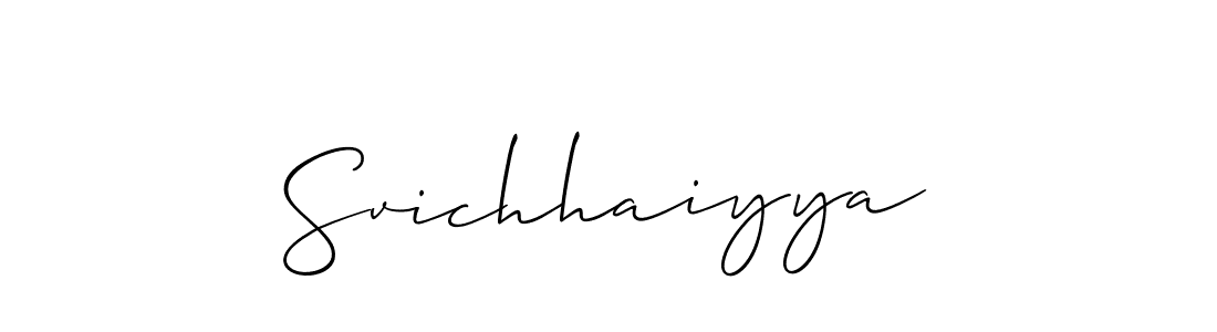 You should practise on your own different ways (Allison_Script) to write your name (Svichhaiyya) in signature. don't let someone else do it for you. Svichhaiyya signature style 2 images and pictures png