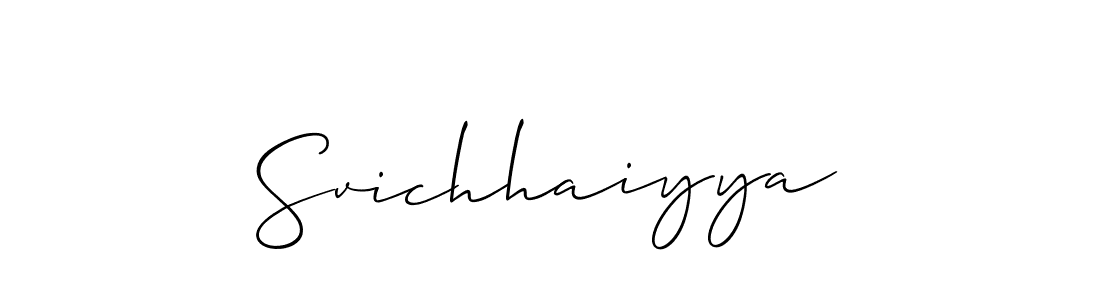 It looks lik you need a new signature style for name Svichhaiyya. Design unique handwritten (Allison_Script) signature with our free signature maker in just a few clicks. Svichhaiyya signature style 2 images and pictures png