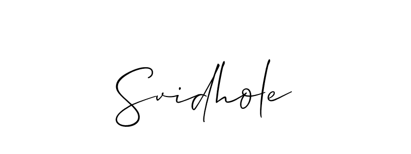 It looks lik you need a new signature style for name Svidhole. Design unique handwritten (Allison_Script) signature with our free signature maker in just a few clicks. Svidhole signature style 2 images and pictures png