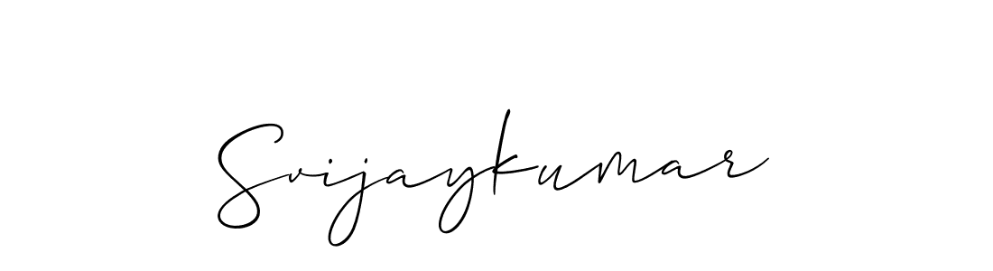 Make a beautiful signature design for name Svijaykumar. With this signature (Allison_Script) style, you can create a handwritten signature for free. Svijaykumar signature style 2 images and pictures png