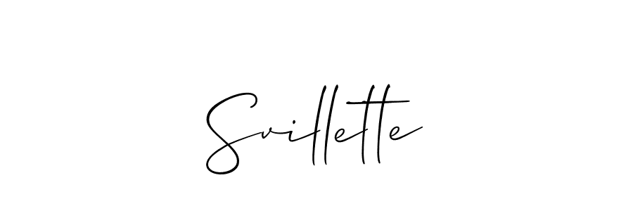 Allison_Script is a professional signature style that is perfect for those who want to add a touch of class to their signature. It is also a great choice for those who want to make their signature more unique. Get Svillette name to fancy signature for free. Svillette signature style 2 images and pictures png