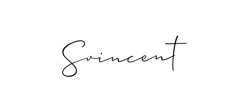 Once you've used our free online signature maker to create your best signature Allison_Script style, it's time to enjoy all of the benefits that Svincent name signing documents. Svincent signature style 2 images and pictures png