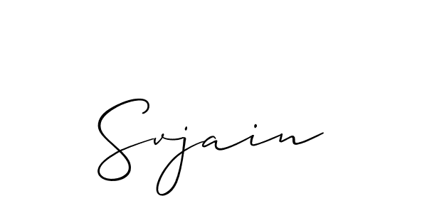 Create a beautiful signature design for name Svjain. With this signature (Allison_Script) fonts, you can make a handwritten signature for free. Svjain signature style 2 images and pictures png