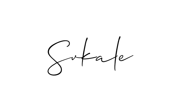 Svkale stylish signature style. Best Handwritten Sign (Allison_Script) for my name. Handwritten Signature Collection Ideas for my name Svkale. Svkale signature style 2 images and pictures png