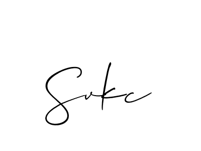 How to make Svkc name signature. Use Allison_Script style for creating short signs online. This is the latest handwritten sign. Svkc signature style 2 images and pictures png