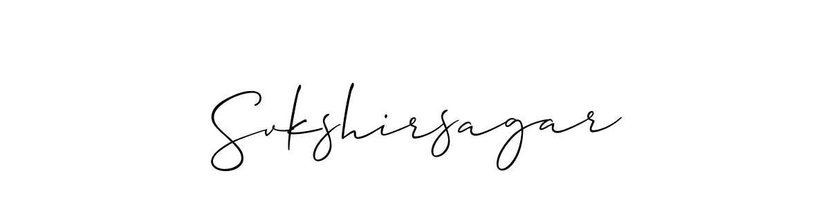 Create a beautiful signature design for name Svkshirsagar. With this signature (Allison_Script) fonts, you can make a handwritten signature for free. Svkshirsagar signature style 2 images and pictures png
