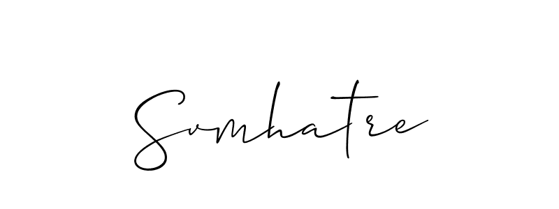 Make a beautiful signature design for name Svmhatre. With this signature (Allison_Script) style, you can create a handwritten signature for free. Svmhatre signature style 2 images and pictures png