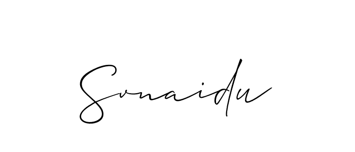 Svnaidu stylish signature style. Best Handwritten Sign (Allison_Script) for my name. Handwritten Signature Collection Ideas for my name Svnaidu. Svnaidu signature style 2 images and pictures png