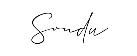 The Allison_Script typeface gives name Svndu a refined look. Suitable for certificates, diplomas, and official verification. Svndu signature style 2 images and pictures png