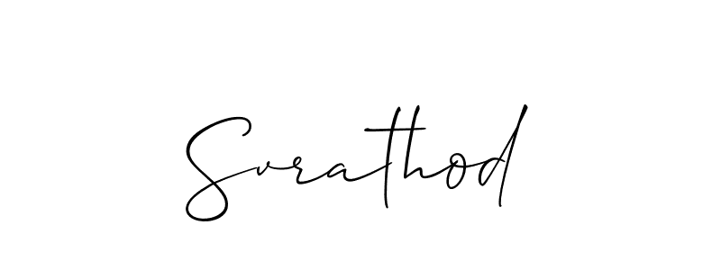 How to Draw Svrathod signature style? Allison_Script is a latest design signature styles for name Svrathod. Svrathod signature style 2 images and pictures png