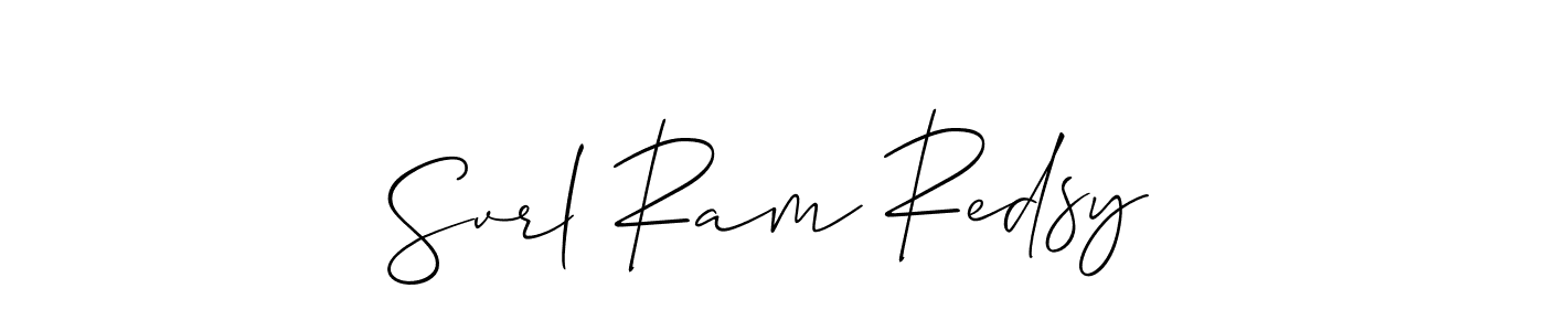 Svrl Ram Redsy stylish signature style. Best Handwritten Sign (Allison_Script) for my name. Handwritten Signature Collection Ideas for my name Svrl Ram Redsy. Svrl Ram Redsy signature style 2 images and pictures png