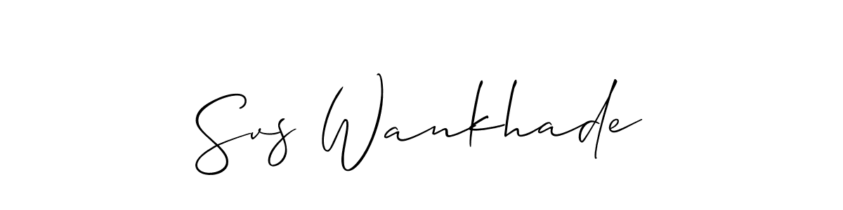 Svs Wankhade stylish signature style. Best Handwritten Sign (Allison_Script) for my name. Handwritten Signature Collection Ideas for my name Svs Wankhade. Svs Wankhade signature style 2 images and pictures png