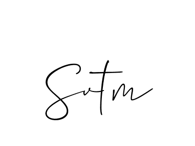 Design your own signature with our free online signature maker. With this signature software, you can create a handwritten (Allison_Script) signature for name Svtm. Svtm signature style 2 images and pictures png