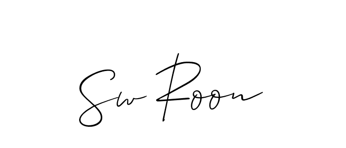 How to make Sw Roon signature? Allison_Script is a professional autograph style. Create handwritten signature for Sw Roon name. Sw Roon signature style 2 images and pictures png