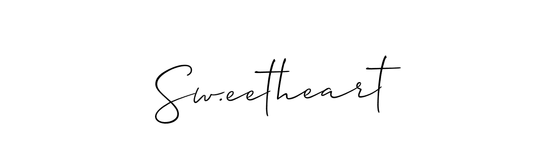 Sw.eetheart stylish signature style. Best Handwritten Sign (Allison_Script) for my name. Handwritten Signature Collection Ideas for my name Sw.eetheart. Sw.eetheart signature style 2 images and pictures png